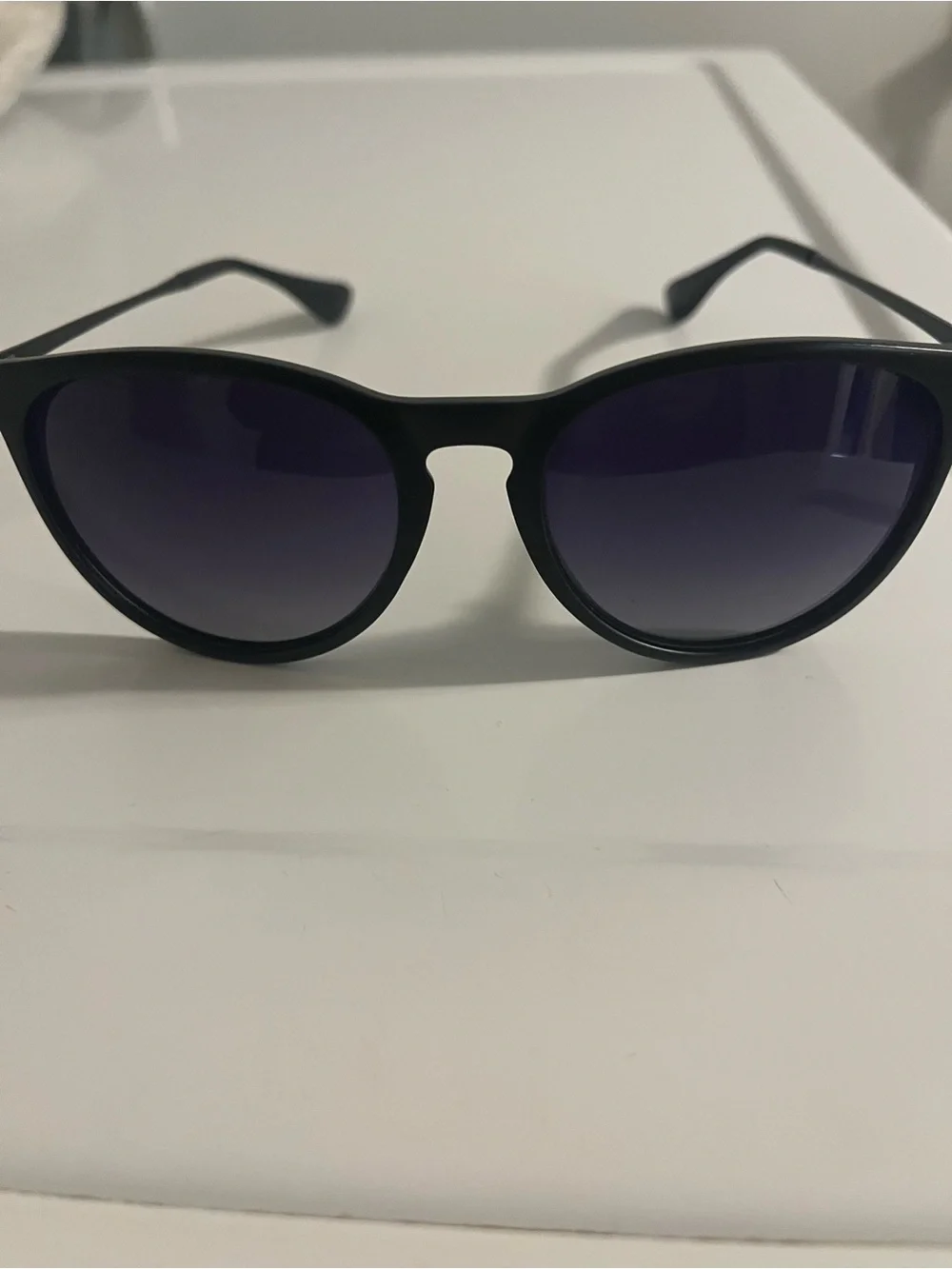Amazon Women's Black Frame Sunglasses with Dark Lenses